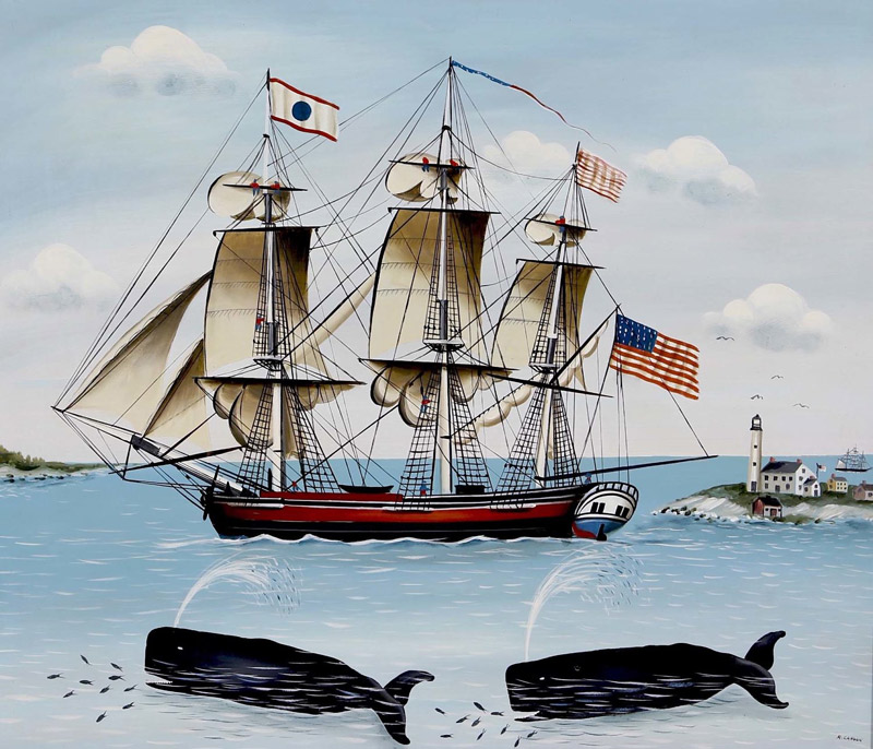 TPortrait of the Whaling Bark ‘Ann Alexander’ by Ralph Cahoon